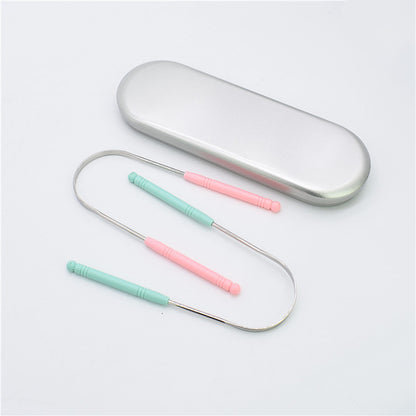 Stainless steel tongue cleaner